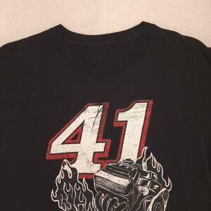 NASCAR Racing Short Sleeve Graphic Crew Neck T Shirt Mens Size Large L Black